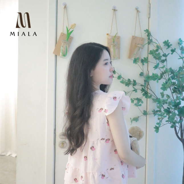 Bộ Đũi Tay Bèo Gấu Hồng Miala che khuyet diem bap tay to