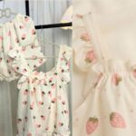Bộ đồ ngủ nữ họa tiết dễ thương chất liệu đũi Hàn thoáng mát, mềm mại